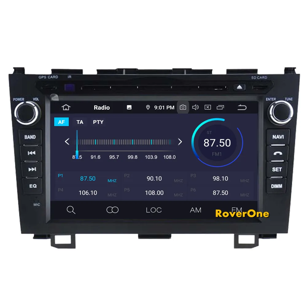 Discount RoverOne Car Multimedia Player For Honda for CRV for CR-V 2006-2011 Android 9.0 Autoradio DVD Radio Navigation Bluetooth 15