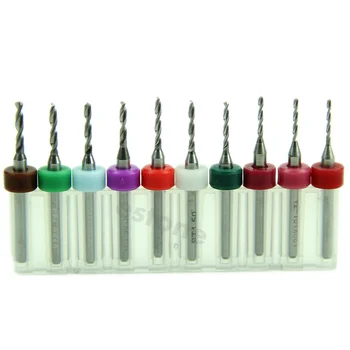 

Drop Shipping 10Pcs 1.1mm to 2.0mm PCB Print Circuit Board Carbide Micro Drill Bits Set Tool