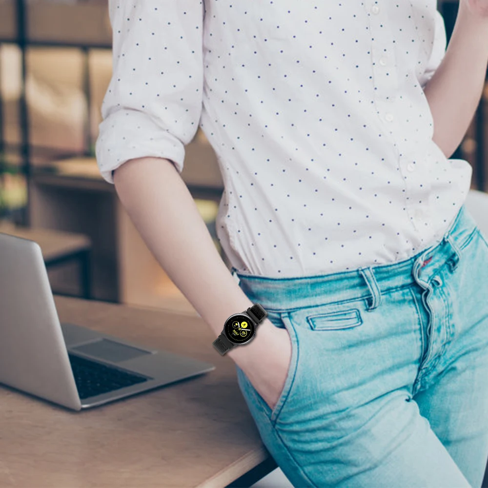 20 мм ремешок для samsung galaxy watch Active 2 44 мм 40 мм 42 мм нейлон мягкий дышащий сменный ремешок спортивный ремешок для часов Active2