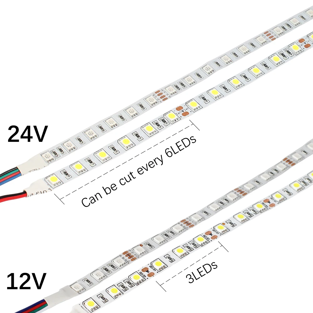 12 В 24 В светодиодный свет SMD 5050 RGB RGBW rgbww Водонепроницаемый 60 светодиодный/s 5 м 12 24 В Вольт Светодиодные полосы лампы лента ТВ ПОДСВЕТКА