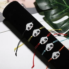 G. YCX, милый браслет с пандой Delica Miyuki для женщин, ручной работы, на удачу, красная восковая веревка, браслет дружбы, на нитке, Bileklik, летние ювелирные изделия