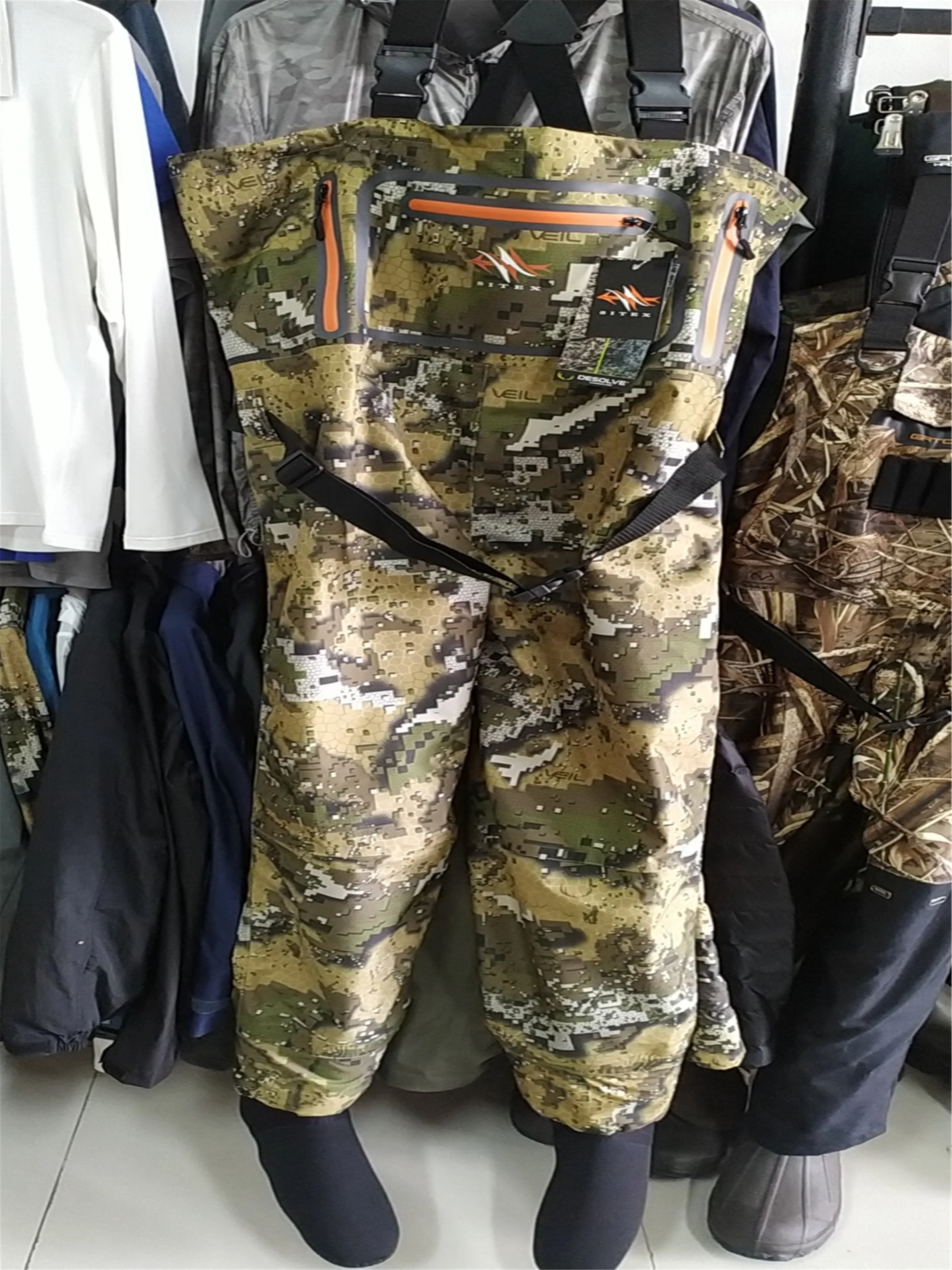 sitex men's waders Fly Fishing Waterproof Fishing Waders Breathable Hunting waders Wading Desolve camouflage Veil