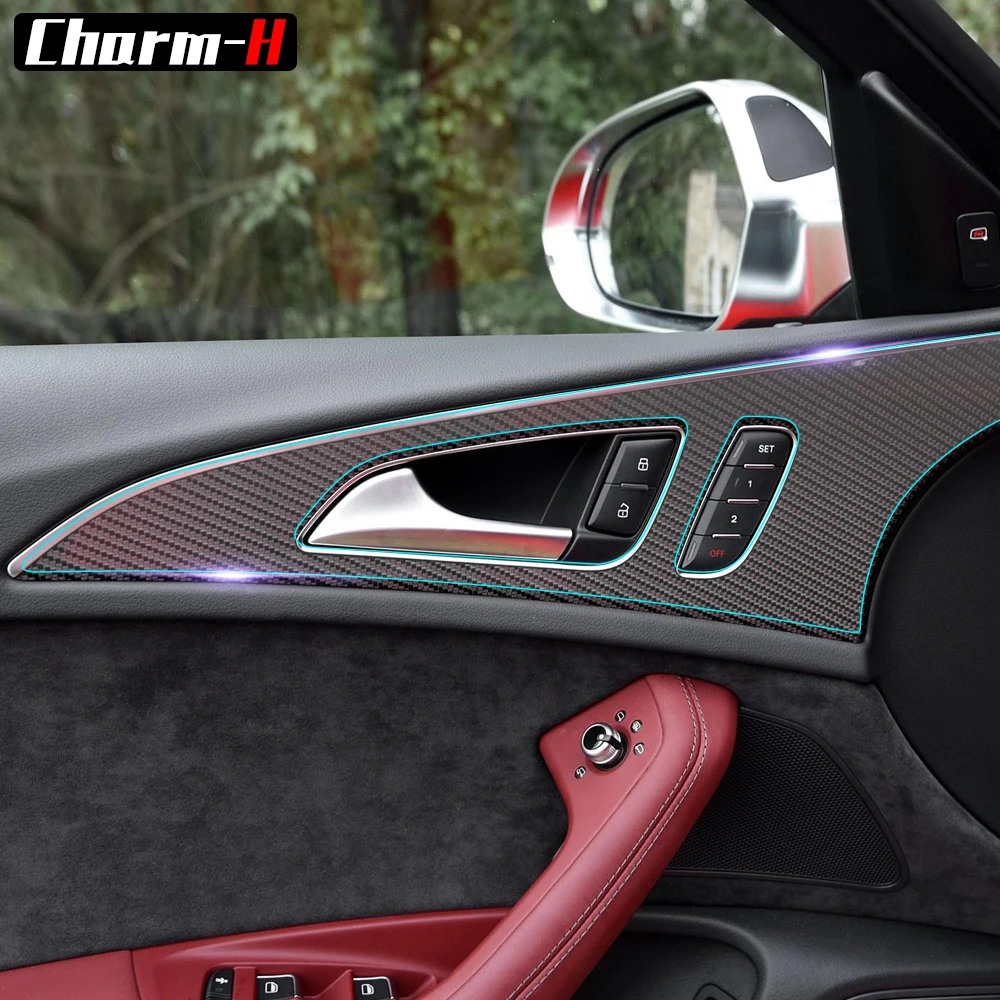 Для Audi C7 S6 2012- автомобильный Стайлинг невидимая прозрачная центральная консоль приборная панель переключения передач защитная пленка аксессуары