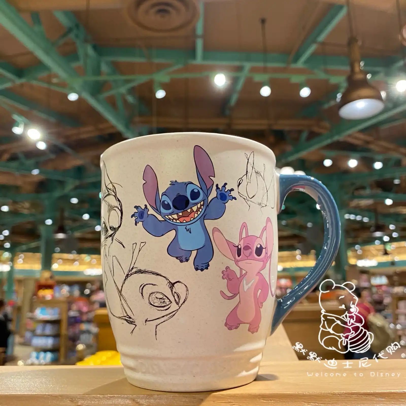 ディズニーステッチミッキーブルート手塗装マグカップの水 マグカップ Aliexpress