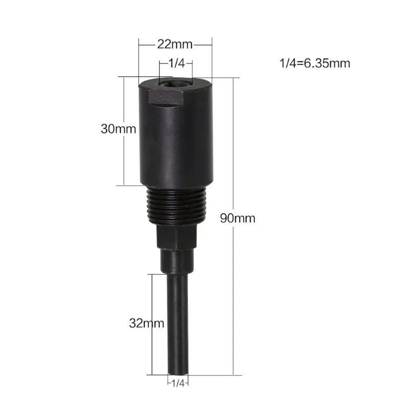 6.35mm 1 шт. 1/" 8 мм 1/2" хвостовик фрезы цанговый удлинитель гравировальный станок удлинитель - Цвет: 6.35mm