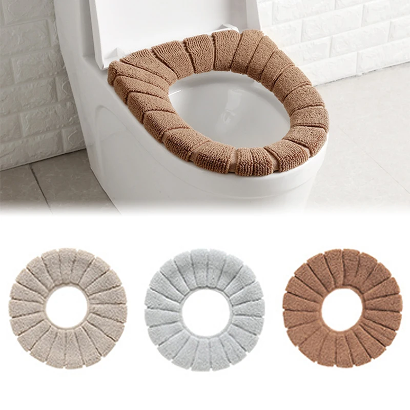 

Colorful Comfortable Velvet Coral Bathroom Toilet Seat Cover Washable Closestool Standard Pumpkin Pattern Soft Cushion Drop Ship