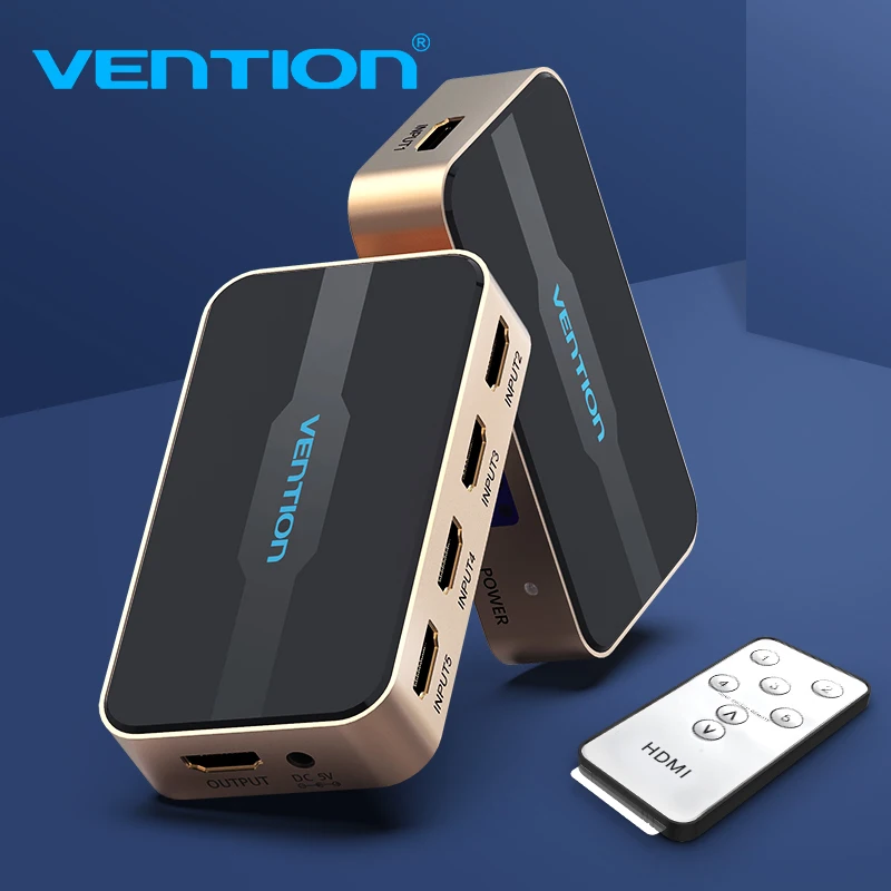 Vention HDMI переключатель 5x1 HDMI сплиттер 5 вход 1 выход адаптер для xbox 360 PS4 Smart Android HDTV 4K 5 в 1 выход HDMI коммутатор