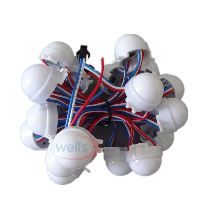 

20 /Lot WS2811 30mm Diffused LED Pixel Module Full Color 3 LEDs 5050 RGB 12V DC