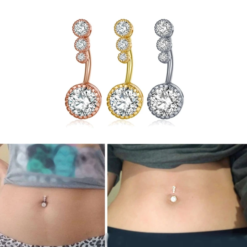 Curved Barbell Belly Button Piercing