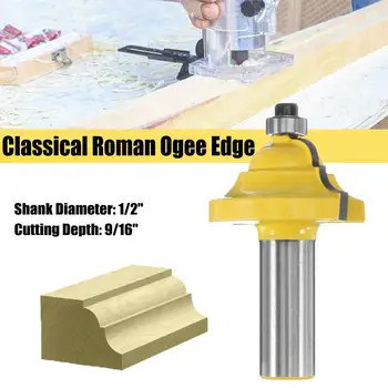 

1/2 Inch Shank High Quality Large 45 Degree Chamfer & Bevel Edging Router Bit Wood Cutting Tool Woodworking Router Bits