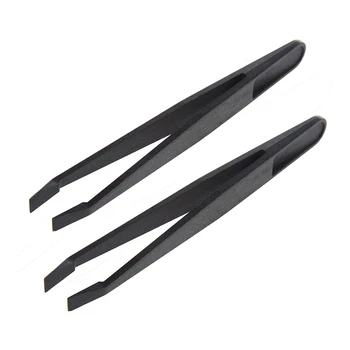

SODIAL(R) 2 Pcs Anti-Static Flat Tip Tweezers Electronic Repair Tool