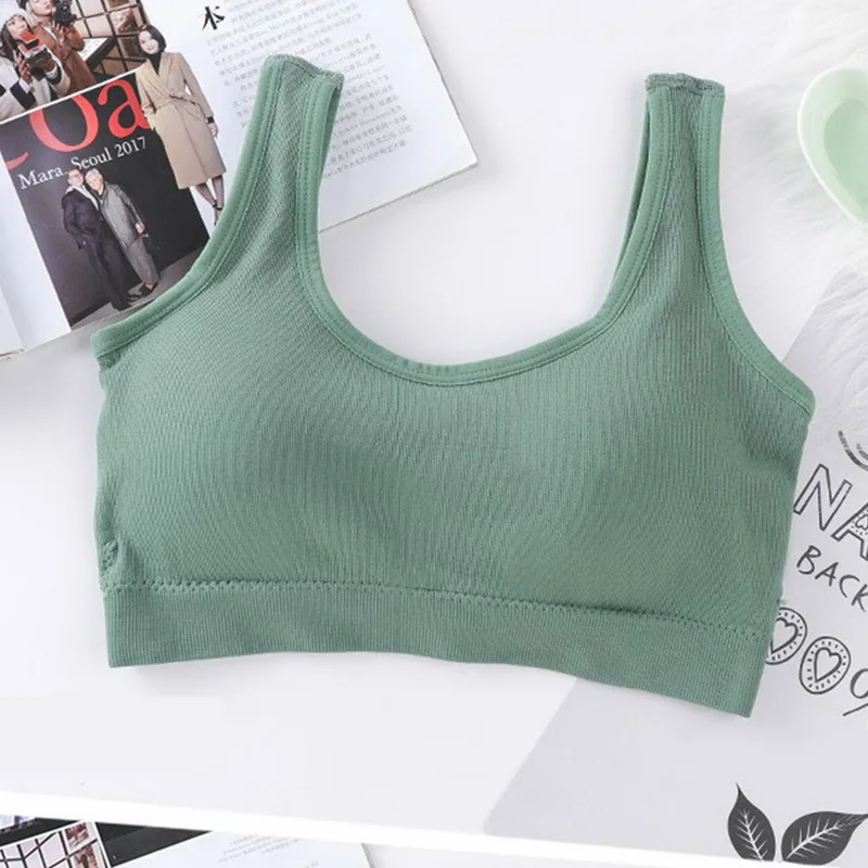 Women Push Up Sports Underwear Light Proof Backless Bra Closure Seamless Lingerie Brassiere Solid Color Wireless Underwear