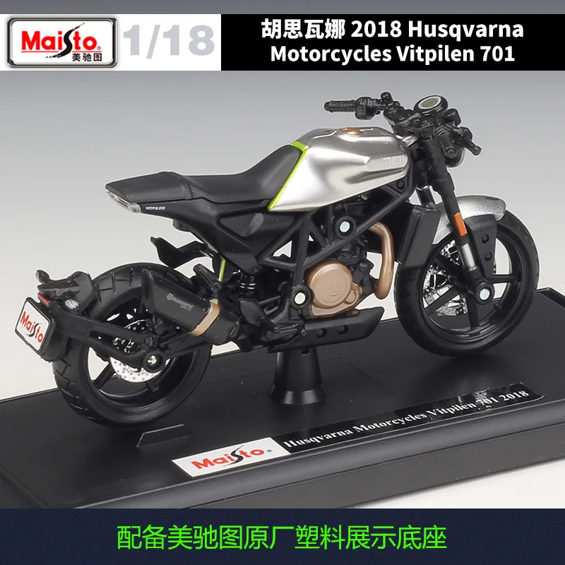 Maisto 1:18 2018 Husqvarna Vitpilen 701 Diecast Alloy Motorcycle Model Toy 