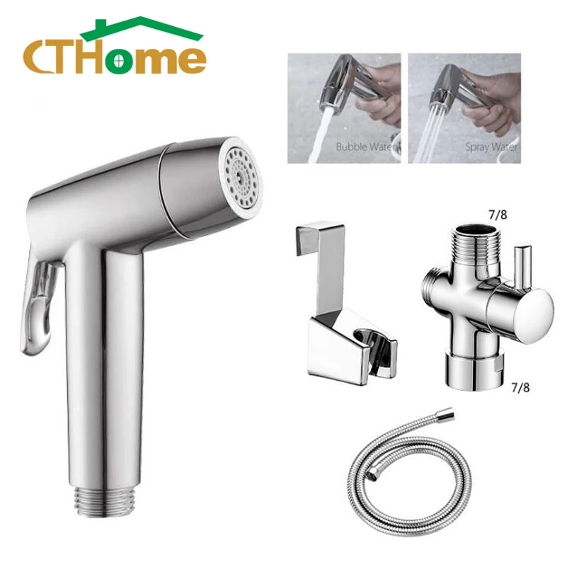 

Stainless Steel Toilet Hand Held Bidet Faucet Sprayer Bidet Set Sprayer Gun Toilet Spray For Bathroom Self Cleaning Shower Head