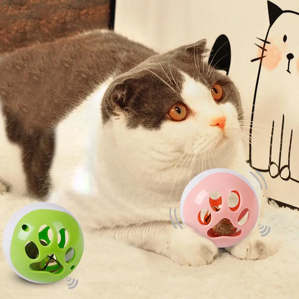 

New High-quality Cat Toy Ball Colorful Vocal Funny Flash Light Ball Bell Ball Catnip Cat Interactive Toys Portable Wholesale