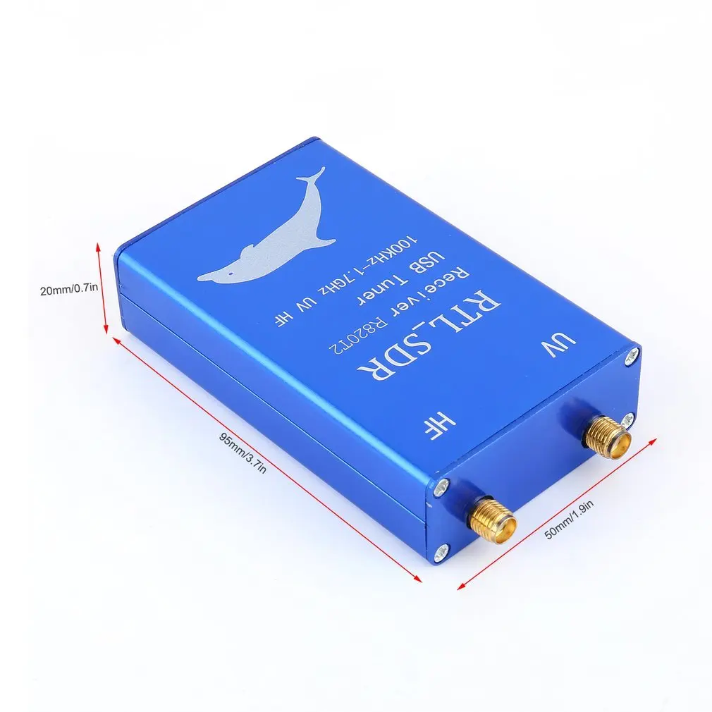 RTL.SDR USB тюнер приемник RTL2832U + R820T2 радио 100 кГц 1 7 ГГц UHF VHF UV HF RTL SDR CW DSB LSB AM FM работает с
