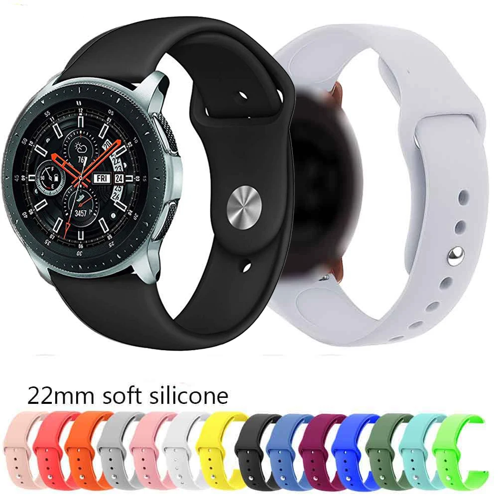 

Silicone Watch Band Strap For Samsung galaxy watch 46mm Sport Replacement Bracelet Watchband 22mm For Gear S3 Frontier/Classic