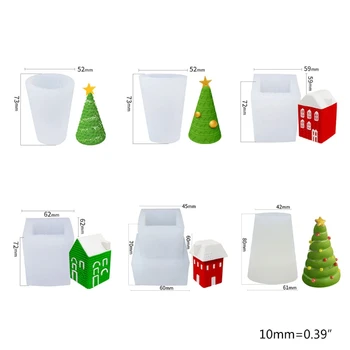 

DIY Crystal Epoxy Resin Mold Mousse Cake Baking Christmas Silicone Mould Tool Q81D