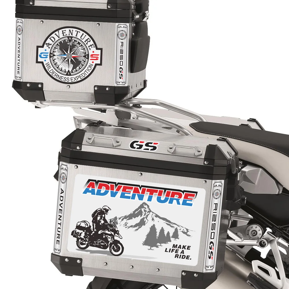 

Motorcycle Stickers Decals For BMW R1250GS R1250 1250 case Tail Top Side Boxs cases panniers Luggage Aluminium ADV GS Adventure