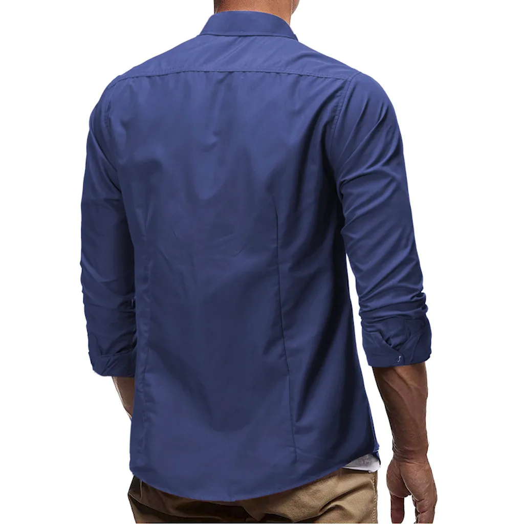 Мужские Мешковатые официальные рубашки хлопчатобумажные рубашки Camisa Social Masculina Твердые с длинным рукавом Ретро Топы Блузка harajuku рубашка для мужчин