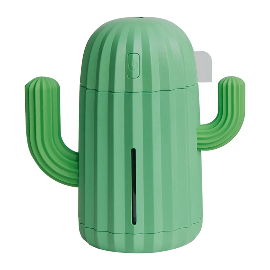 Cute Cactus Air Humidifier with Led Night Light for Home Car Office Desk - Create Clean & Fresh Air - USB or Battery Powered