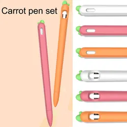 Capa de silicone colorida para apple pencil, capa protetora antiderrapante para ipad vários modelos