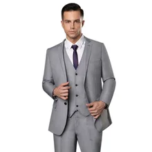 Свадебные мужские костюмы, Блейзер, жилет, брюки, приталенный, Повседневный, на одной пуговице, пиджак, одежда для жениха, Новое поступление