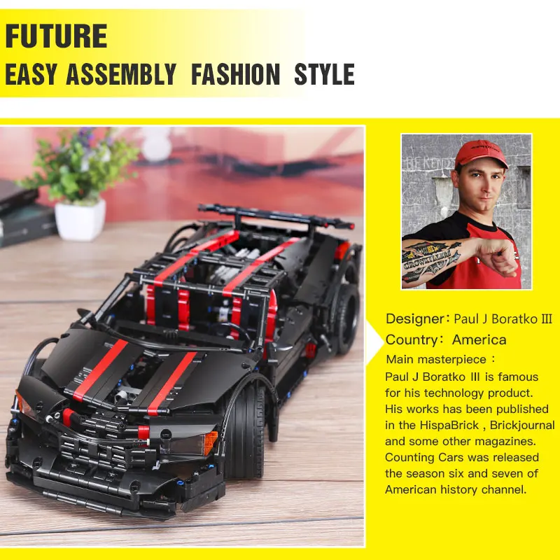 DHL XINGBAO 07003 MOC Technic автомобильные игрушки 2015 Assassin X19 Набор строительных блоков
