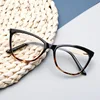 Diopter 0 -0.5 -0.75 -1.0 -1.5 -2.0 -3.0 To -8.0 Myopia Glasses Anti Blue Light Cat Eye Big Frame Prescription Eyewear 5