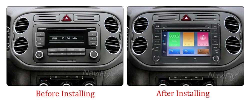 Excellent Android 8.1 2 DIN Car multimedia DVD player for VW Volkswagen PASSAT B5 B6 POLO GOLF 5 6 MAGOTAN CC BORA TIGUAN GPS Navigation 9