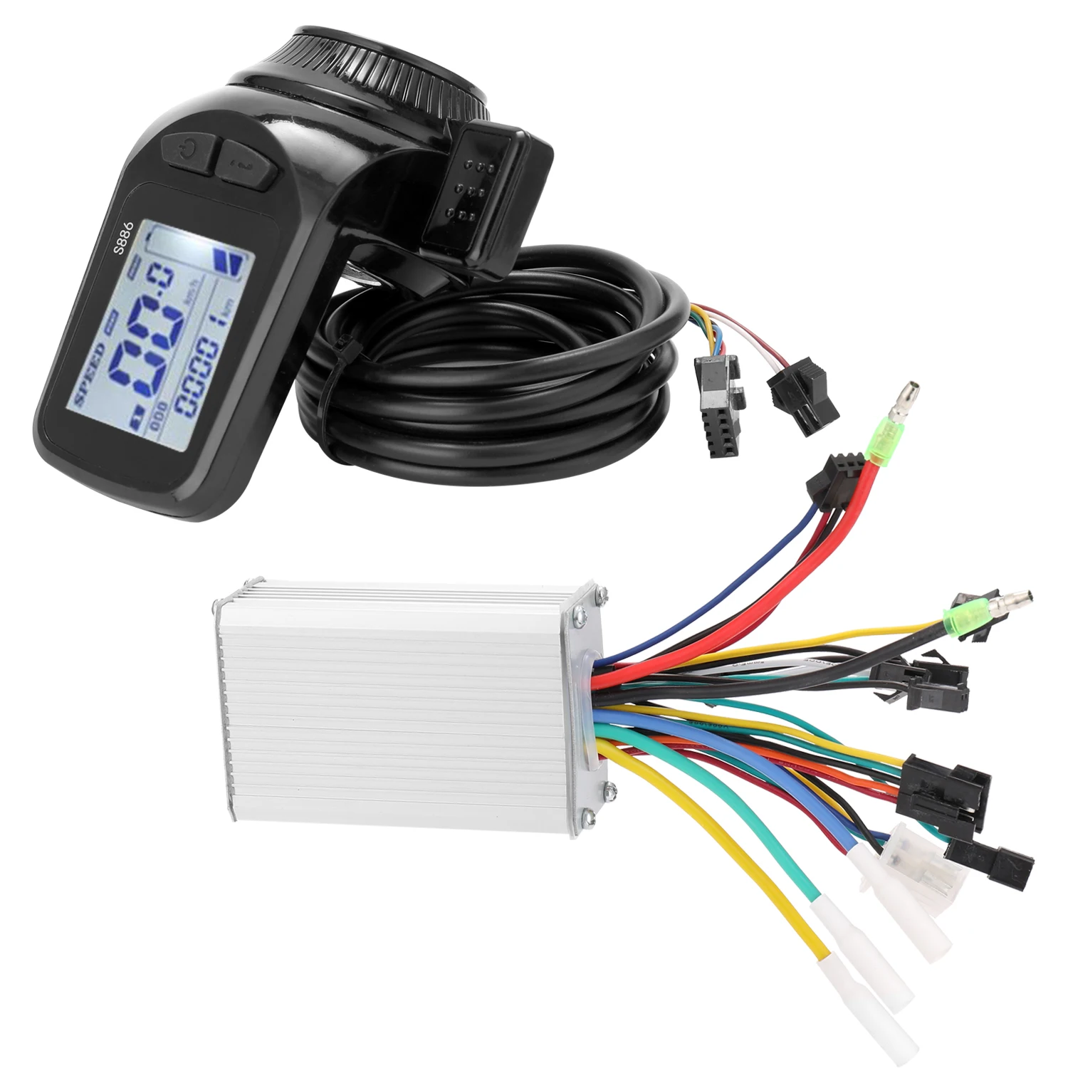  Electric Bike Controller 24V-48V/36V-60V 350W Motor Brushless Controller LCD Display Electric Bicyc