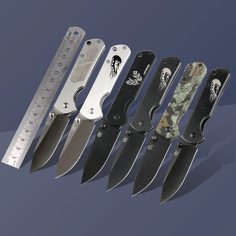 Sanrenmu 7010 Карманный EDC Складной нож для выживания с зажимом для ремня для путешествий, кемпинга и пеших прогулок