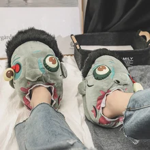 Домашние тапочки для женщин и мужчин на Рождество и Хэллоуин; зимняя теплая мягкая плюшевая домашняя обувь с рисунком оленя рудолфа; праздничные подарки