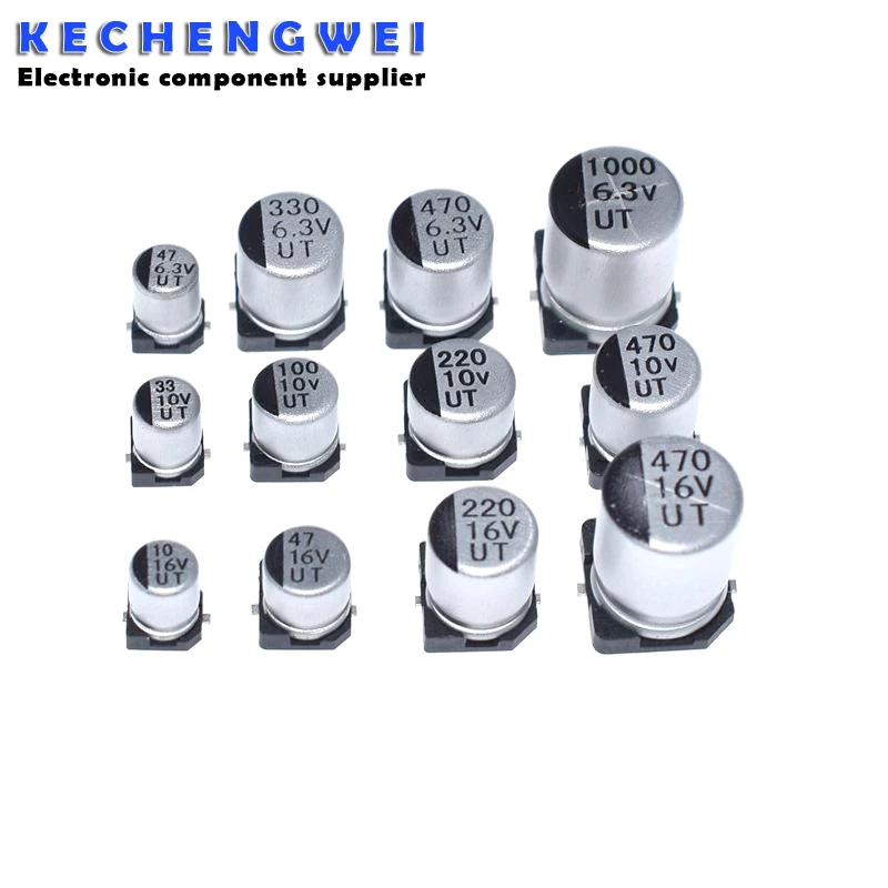 SMD Electrolytic Capacitor 20pcs aluminum 6.3V 10V 16V 25V 35V 50V 1UF 2.2UF 4.7UF 10UF 47UF 100UF 220UF 330UF 470UF 680UF