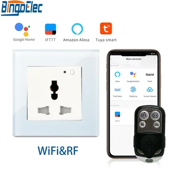 

Bingoelec UK Standard Multifunction 13A WIFI socket and RF433 Remote Control Socket