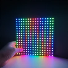 

WS2812B DC5V 8X8 8x32 16x16 Pixel Panel Flexible Matrix Screen WS2812 IC RGB 5050 SMD Led Module Individually Addressable