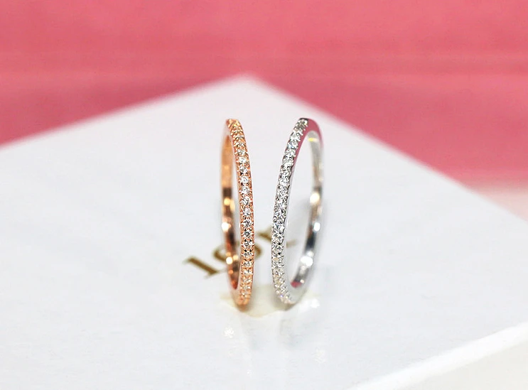 最新重做胧月微镶超细戒指 5