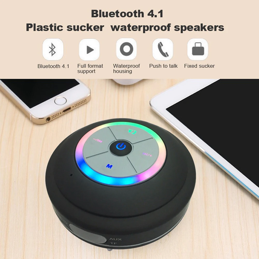 led shower light with bluetooth speaker