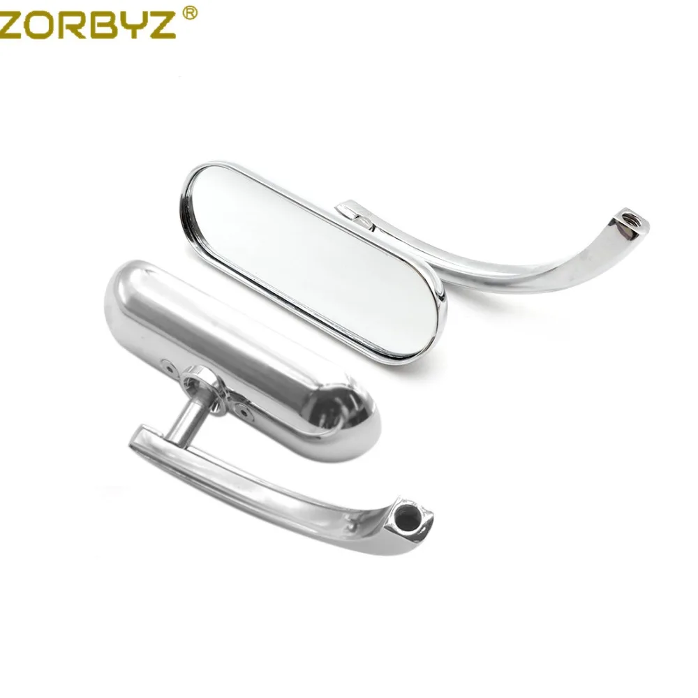 ZORBYZ 1 пара мотоцикл хром мини овальные боковые зеркала для Harley Dyna Softail Sportster Touring