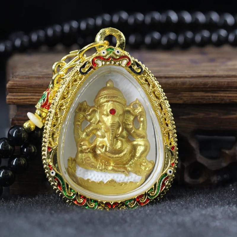 Подвеска Амулет Asia Thai Royal temple карта Будды GANESH Elephant God of богатство амулет принесет
