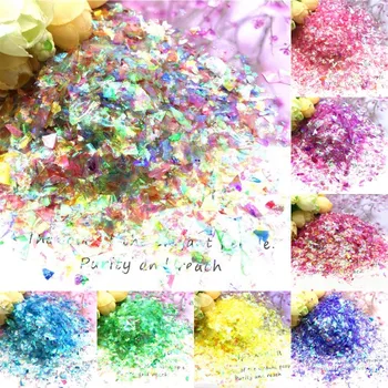 

10g/Pack Irregular Shell Paper Sequin DIY Nail Flakies Colorful Paillettes Glitter Nail Art Sequins for 3D Nail Art Decoration