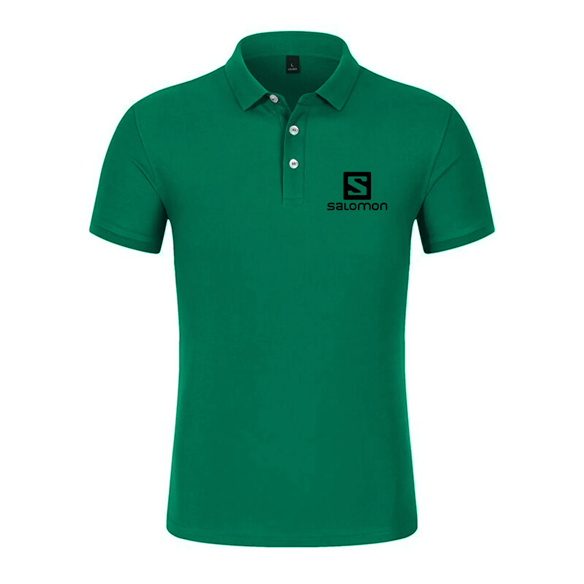 Polo de manga corta con estampado para hombre, camiseta informal ajustada de moda, color sólido, transpirable, para negocios, pareja británica, novedad de verano