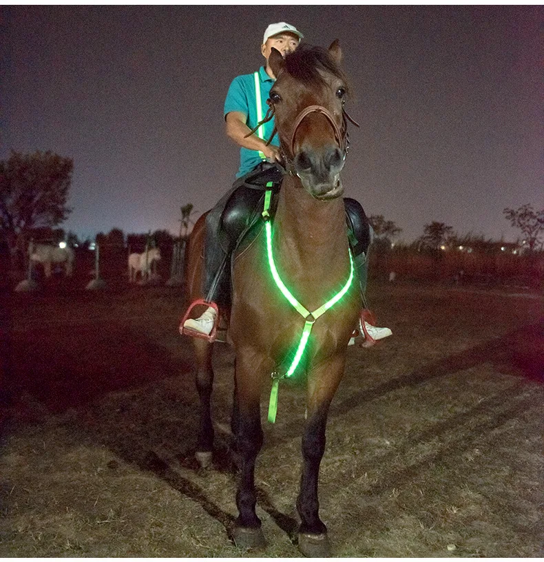 Tanio Koń napierśnik podwójna lampa LED koń uprząż sklep