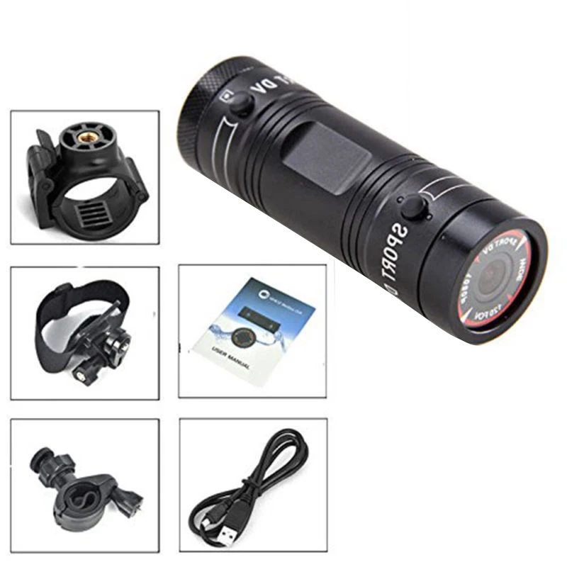 NEW-Mini F9 HD 1080P Bike Motorcycle Helmet Sport Camera Video Recorder DV Camcorder Mini Camera