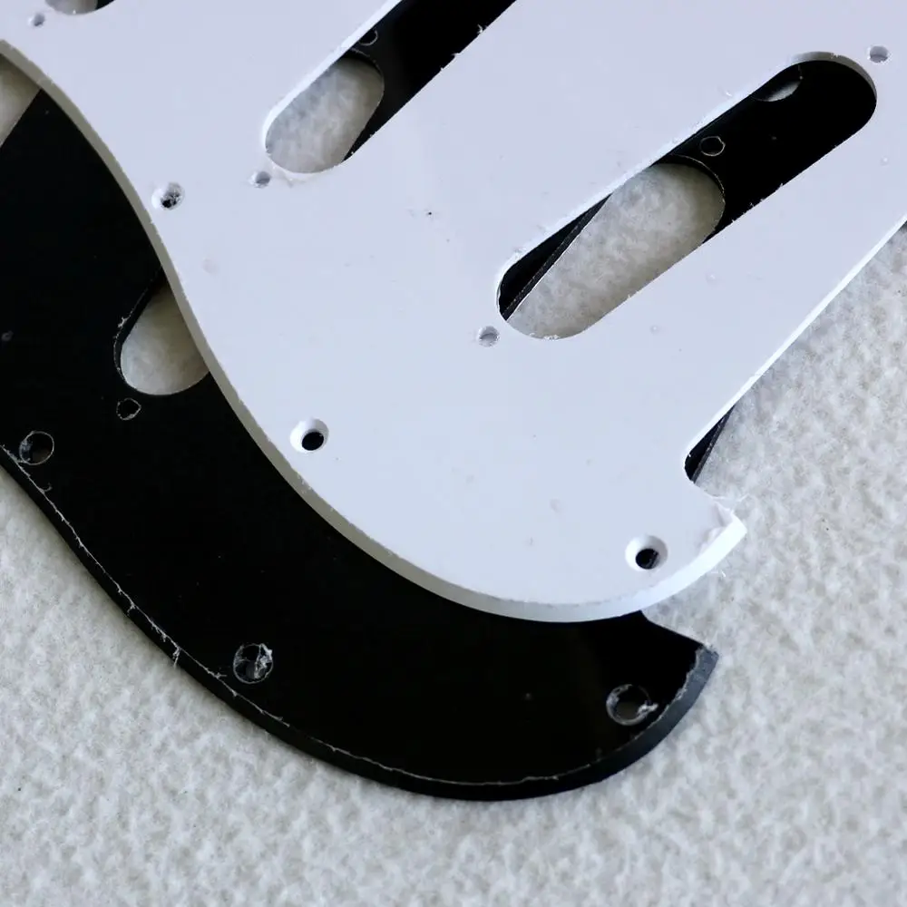 Стандарт США SSS 1ply белая ST Гитара pickguard в черном цвете для diy электрогитары s