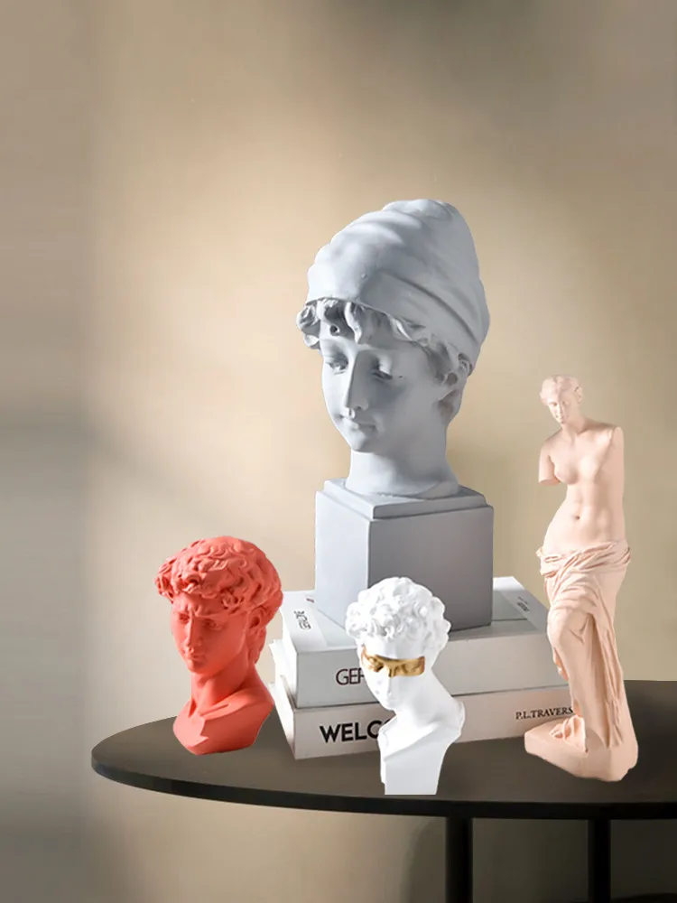 Миниатюрные фигурки голова Давида из смолы INS гипсовая Статуя Греческой