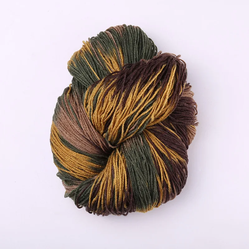 Разноцветные вязание крючком нитки для ручного вязания сверхмягкий из акрила анти-пиллинг волокна окрашенная пряжа