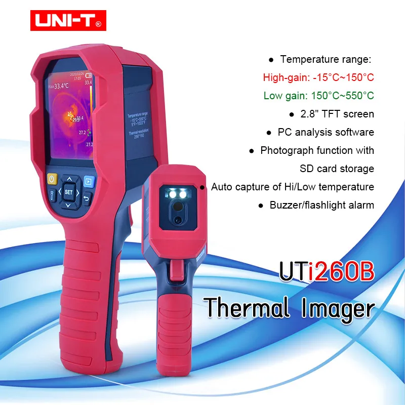 UNI-T Industrial-grade Thermal Imager Automotive Inspection Electrical Maintenance Pipeline Temperature Screening UTi260B UTi85A |