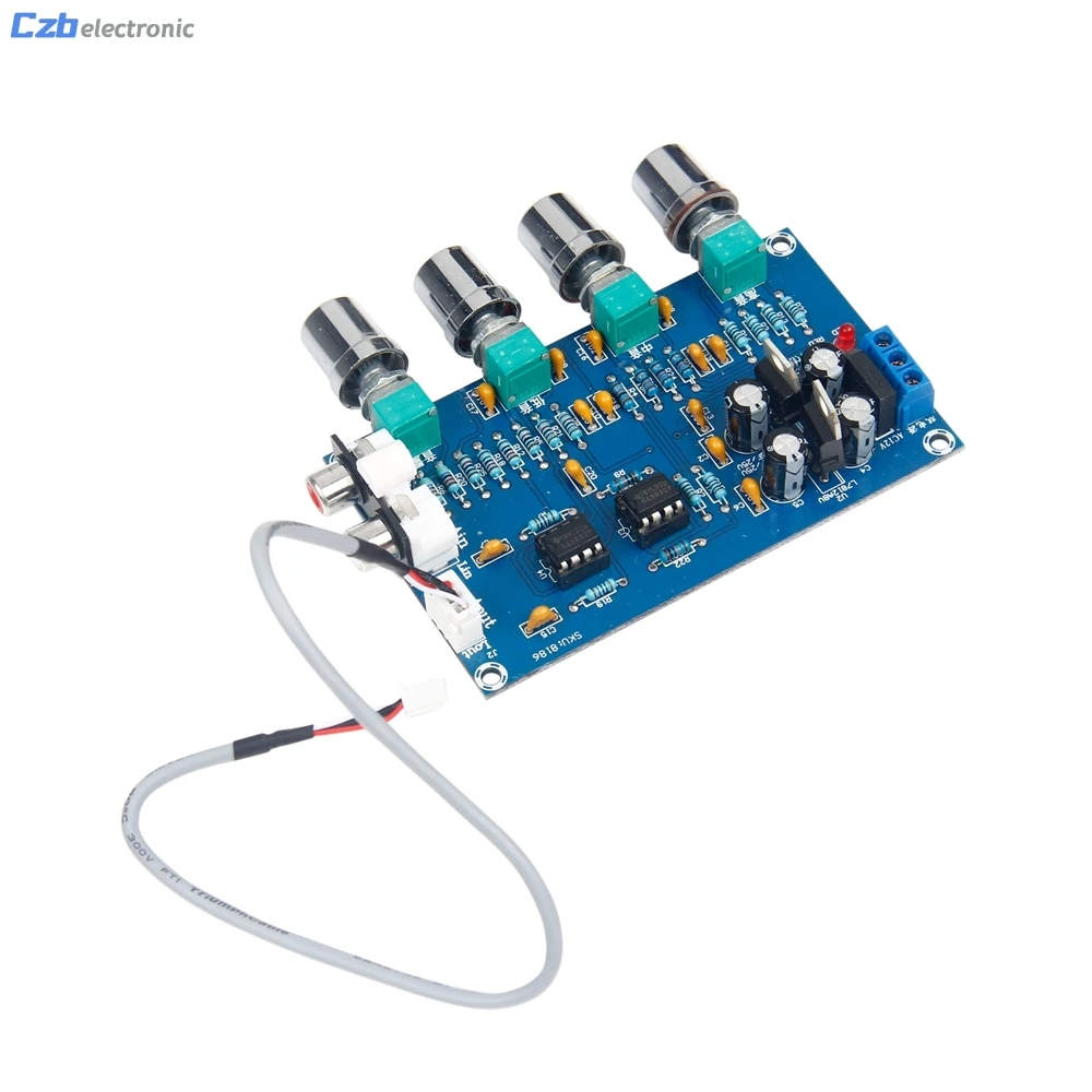 

NE5532 4 Channel Control Circuit Telephone Preamp Stereo Pre-amp Preamplifier Tone Board Audio 4 Channels Amplifier Module DIY