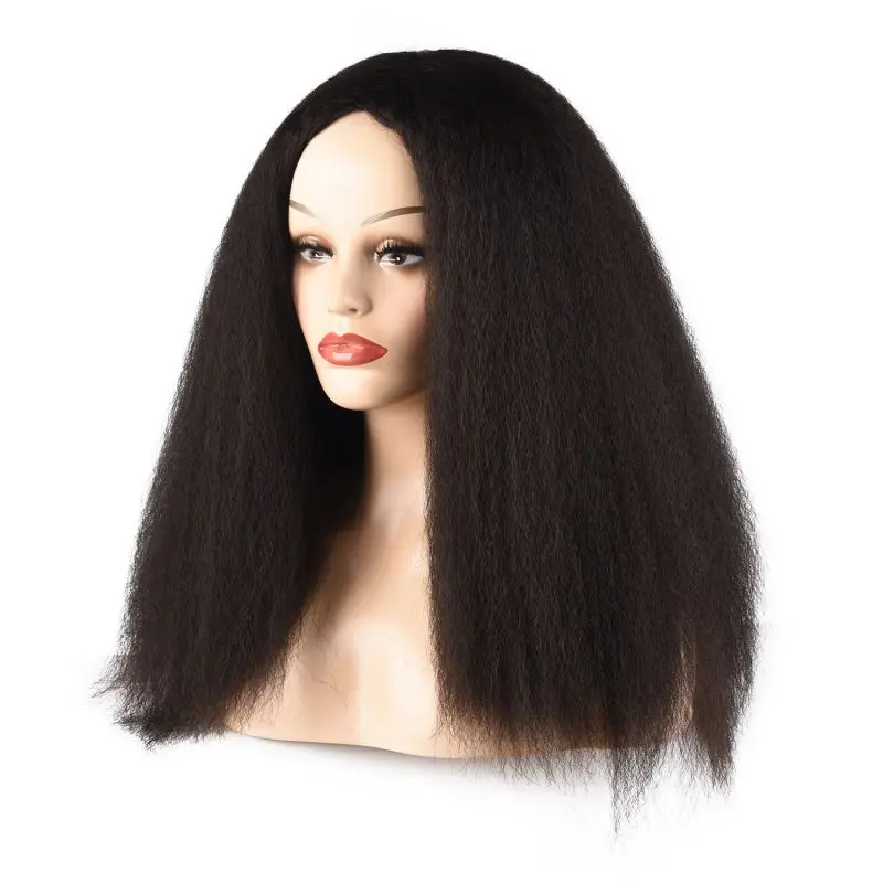 Black Wig African American Long Kinky Curly Heat Resistant Fiber Wigs For Black Women